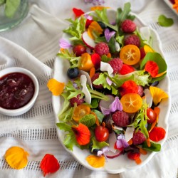 SPRING SALAD WITH FLOWERS