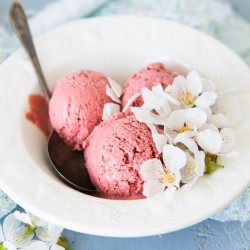 Healthy strawberry ice-cream